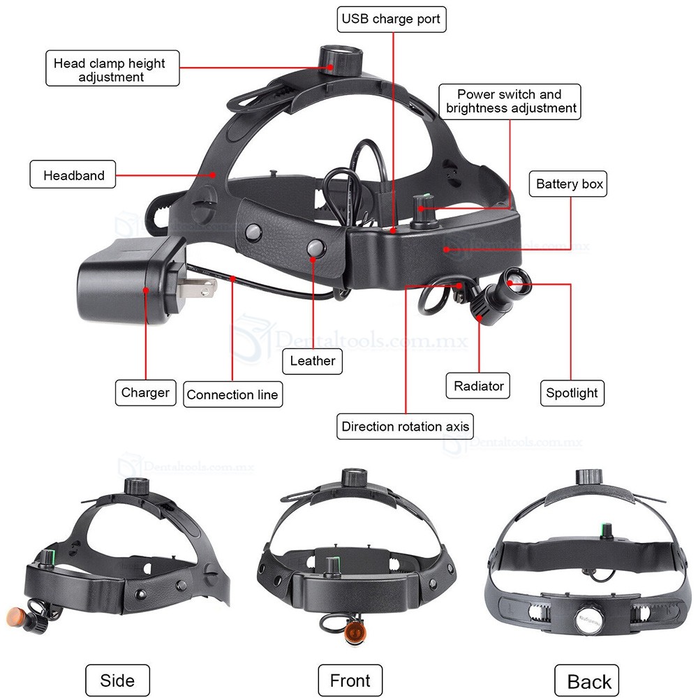 YUYO DY-509 L&aacute;mpara LED Quir&uacute;rgica Inal&aacute;mbrica de 3W para Odontolog&iacute;a y Otorrino